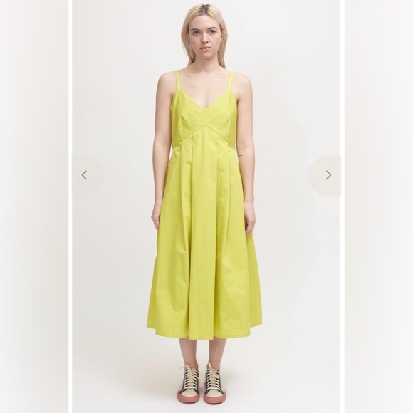 Sophie D'Hoore Dresses & Skirts - SOFIE D'HOORE Dauphine Cotton Twill Dress, Anise Green | Sz. 34 / XS
